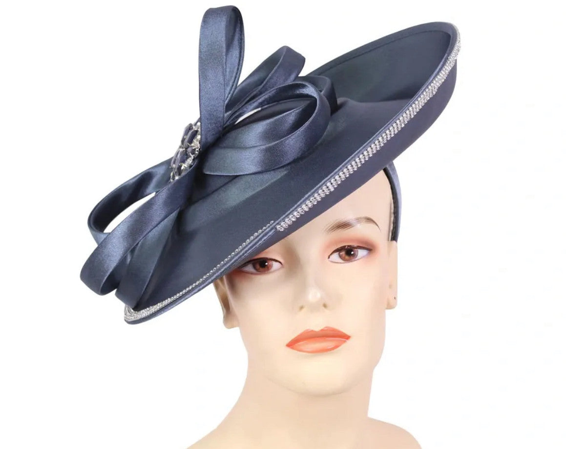 Satin Blue Fascinator