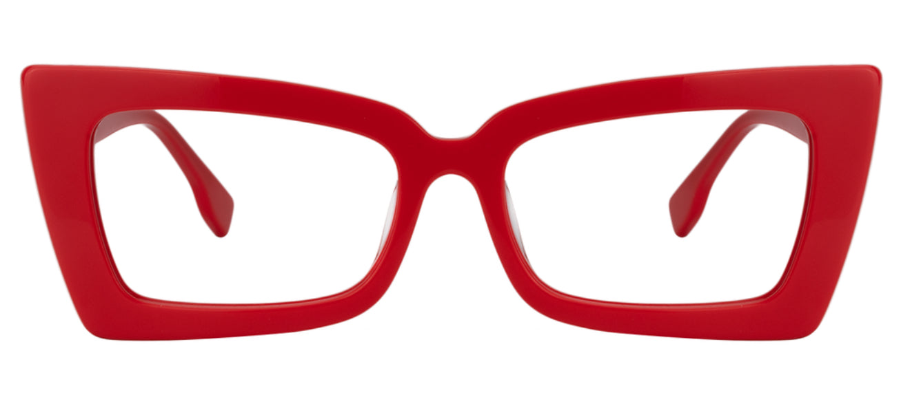 Red Rectangle Eyeglasses