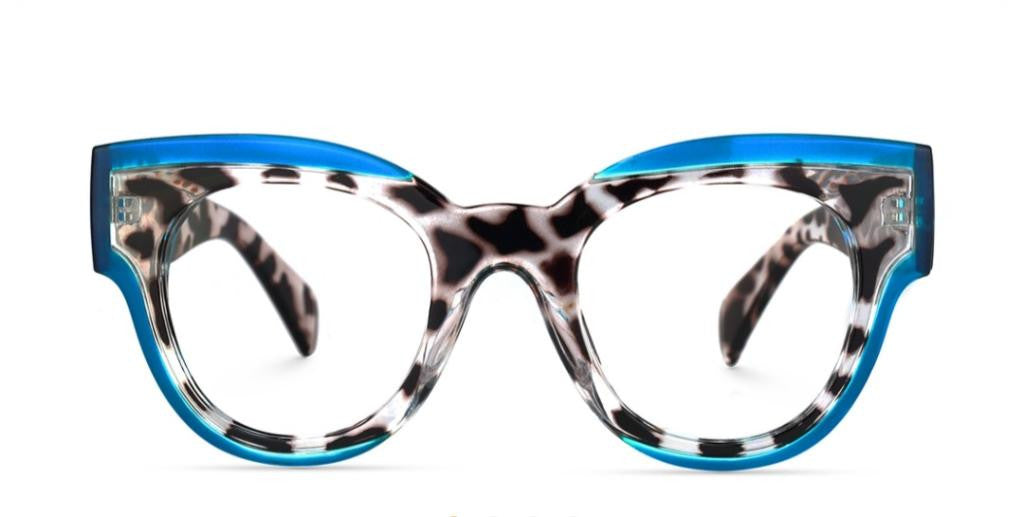 Blue zebra eye glasses