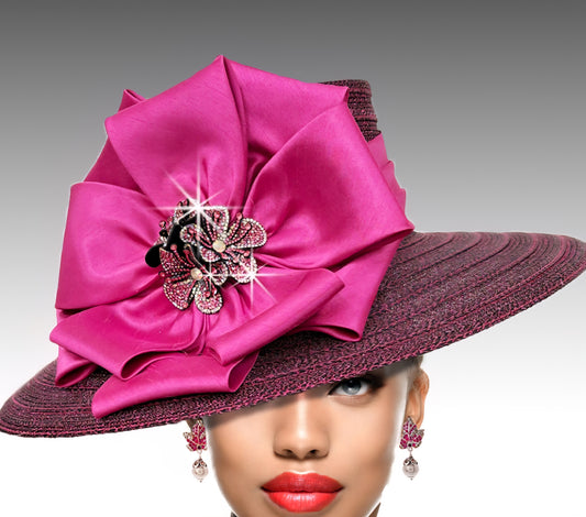 Fuchsia Majesty Wide Brim Hat