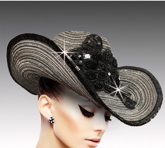 Midnight Bloom Cowboy Hat